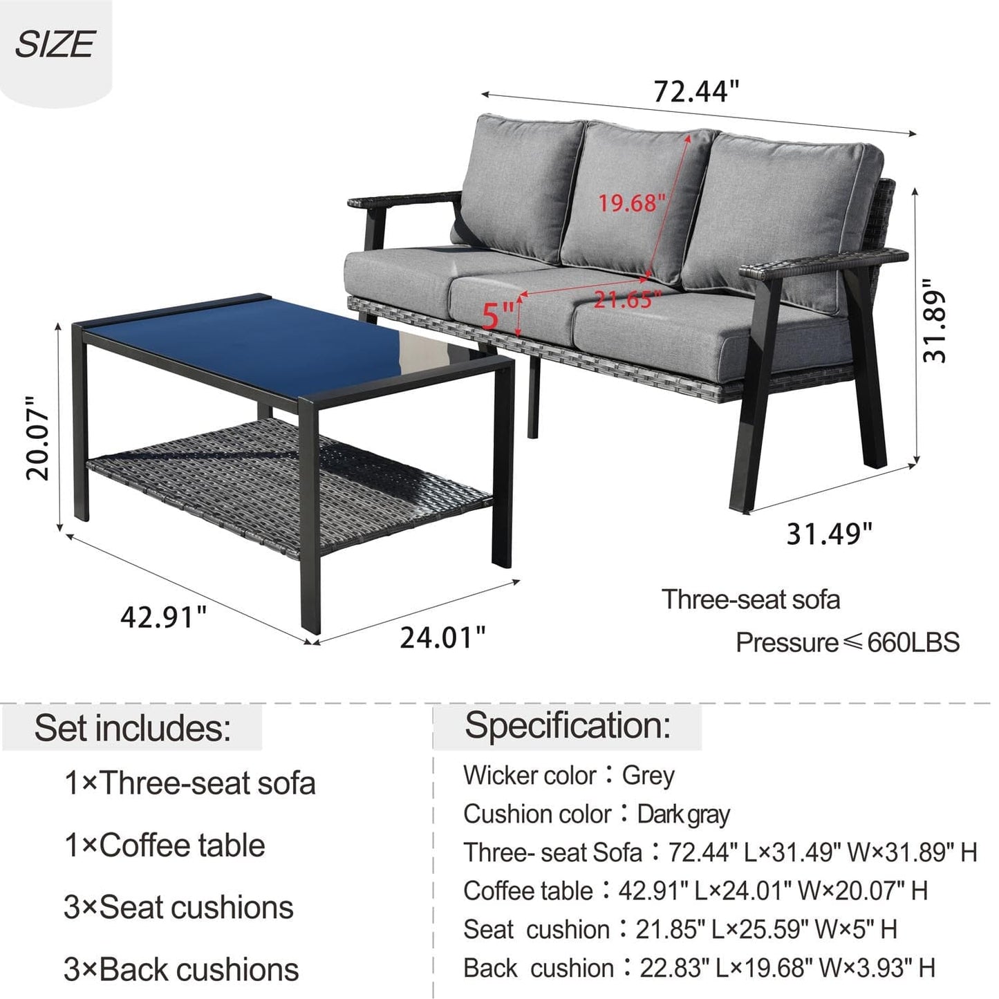 Xizzi Factory Direct Wholesale All Weather 2 Piece Bistro Set On Sale