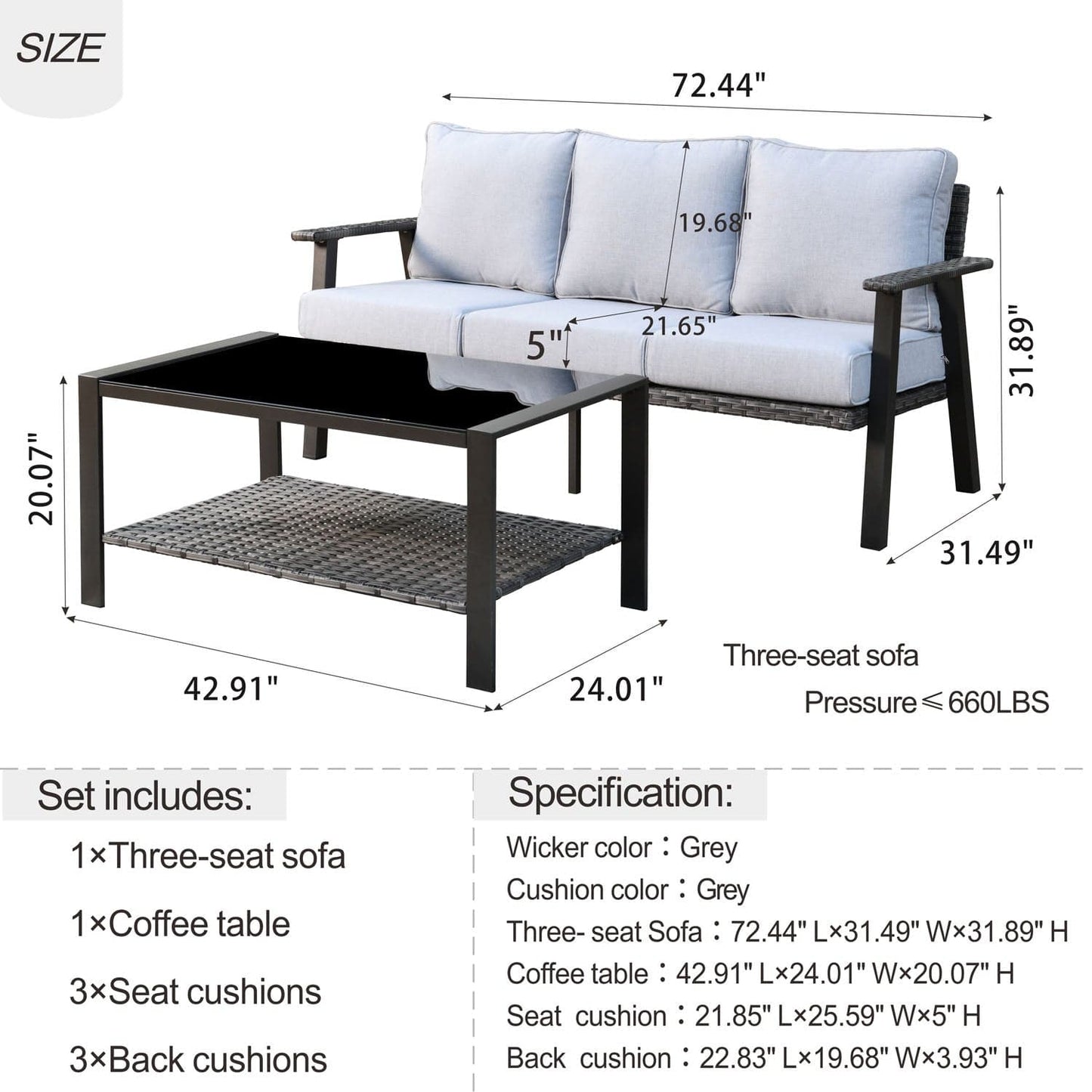 Xizzi Factory Direct Wholesale All Weather 2 Piece Bistro Set On Sale