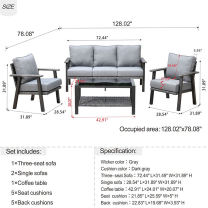 Xizzi Factory Direct Furniture patio 4 piece set Metal Bistro Set