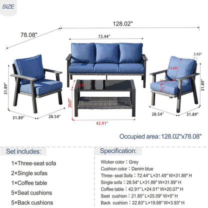 Xizzi Factory Direct Furniture patio 4 piece set Metal Bistro Set